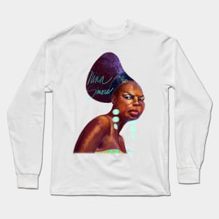 Portrait of Nina Simone Long Sleeve T-Shirt